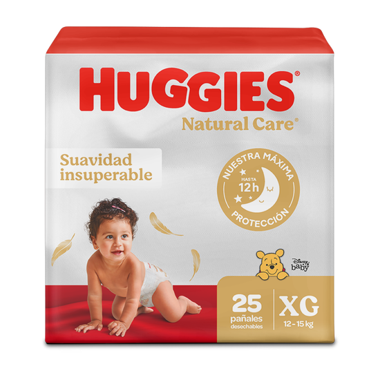 Pañales Huggies Natural Care Etapa 4/XG 25U